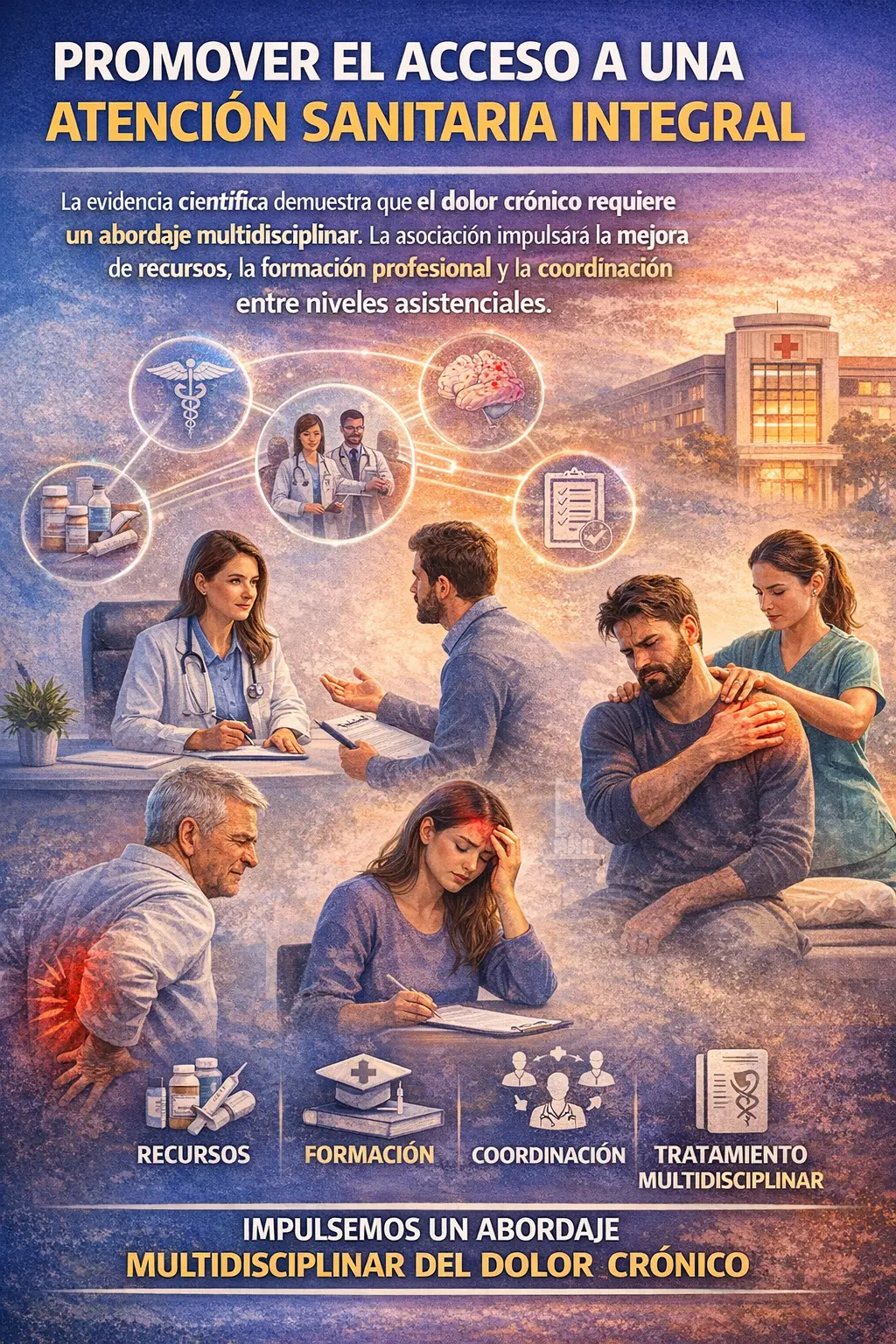 Profesionales sanitarios colaborando para una atención integral