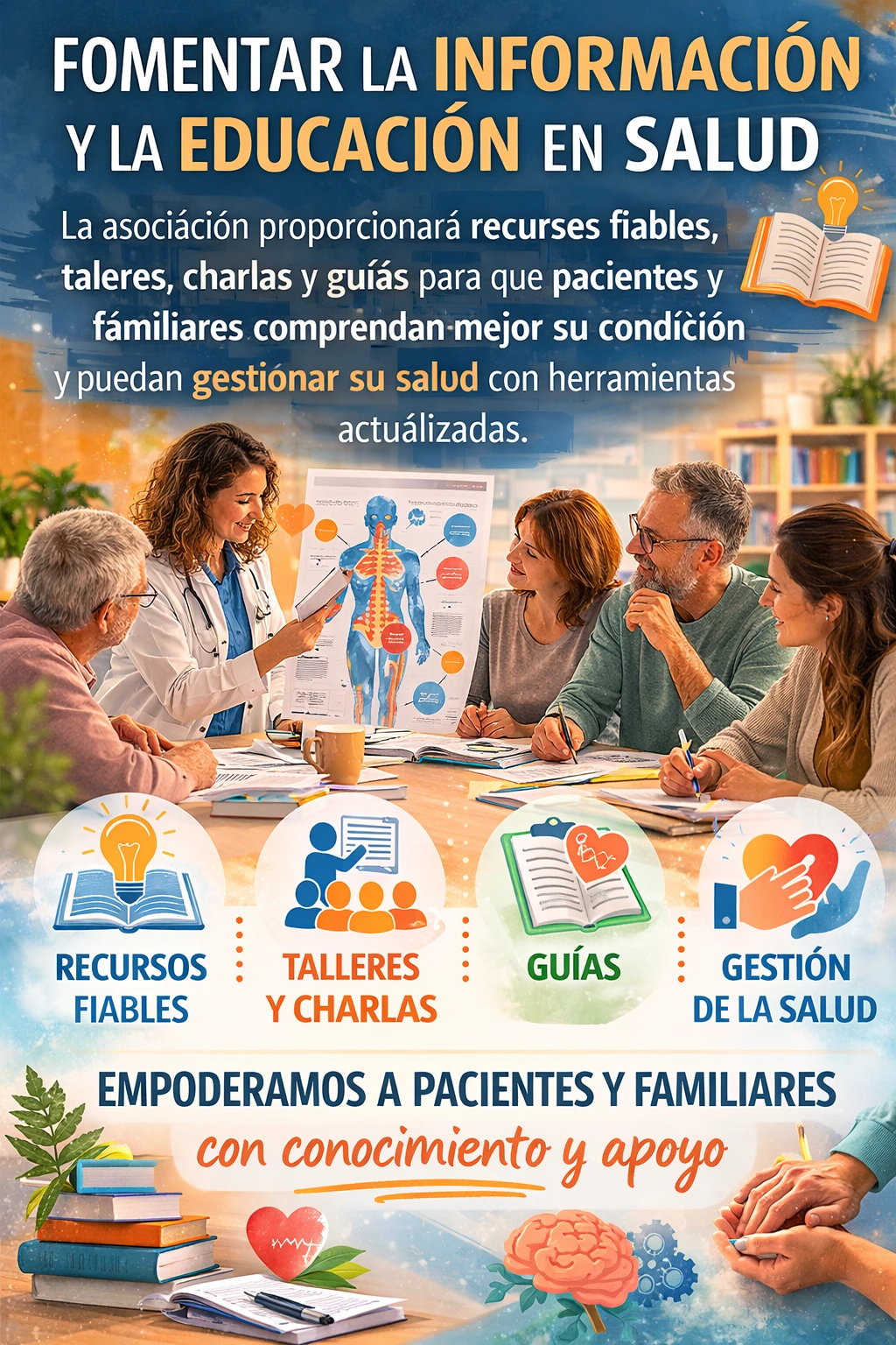 Libros y recursos para información y educación sobre salud